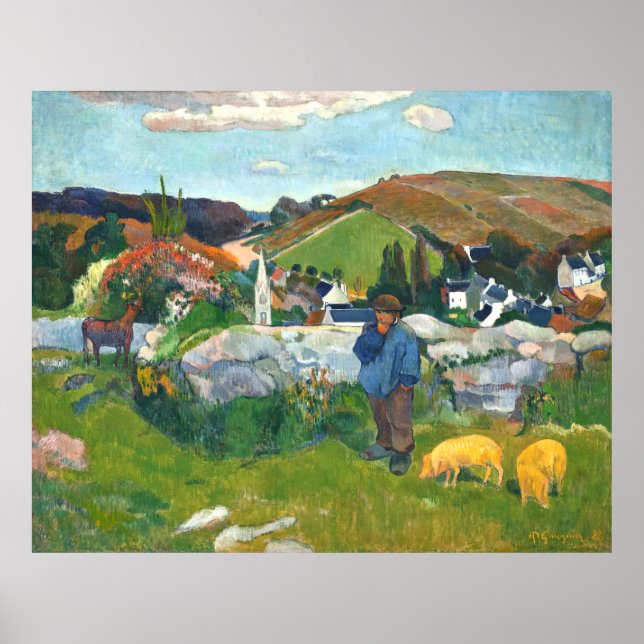 Poster Paul Gauguin O goleiro, Brittany (Frente)