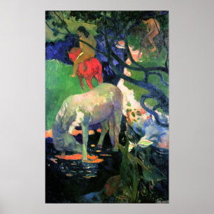 Póster Paul Gauguin sobre o Cavalo Branco