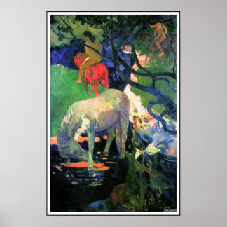 Poster Paul Gauguin sobre o Cavalo Branco