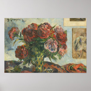 Póster Paul Gauguin - Still Life with Peonies