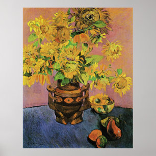Poster Paul Gauguin Sunflower e Mangoes