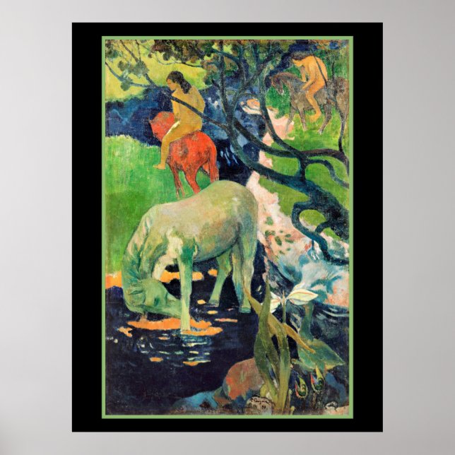 Poster Paul Gauguin, The White Horse (Frente)