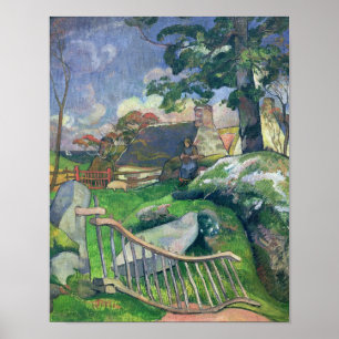 Póster Paul Gauguin   The Wooden Gate or, The Pig Keeper,