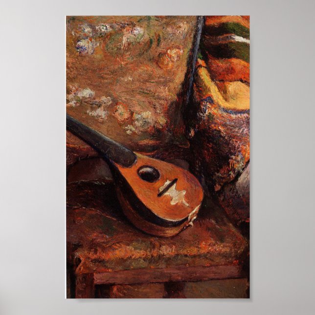 Poster Paul Gauguin Vintage Mandolin sobre a presidência (Frente)