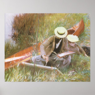 Poster Paul Helleu Desenho com Sua Esposa por JS Sargent