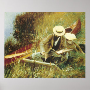 Póster Paul Helleu que esboça, John Singer Sargent