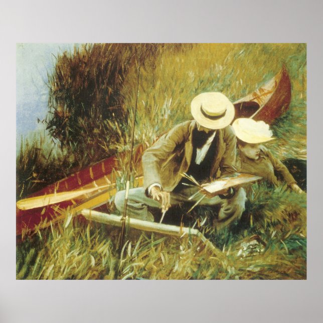 Póster Paul Helleu Sketching, John Singer Sargent (Frente)
