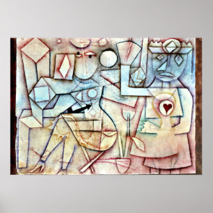Poster Paul Klee: Antiga canção de amor, pintura de Kle