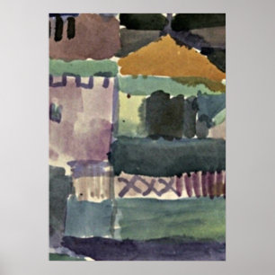 Poster Paul Klee art: Nas Casas da Rua. Germain