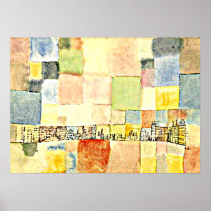 Poster Paul Klee art - Neuer Stadtteil em M