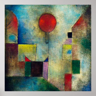 Poster Paul Klee: Balão Vermelho