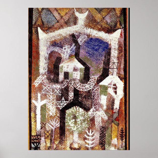 Poster Paul Klee - Casas de Verão (Frente)