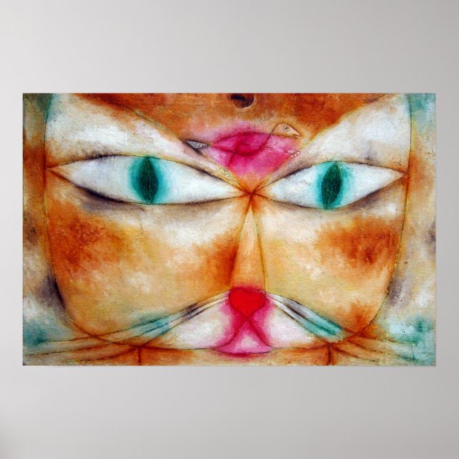 Póster Paul Klee Cat e Bird (Frente)