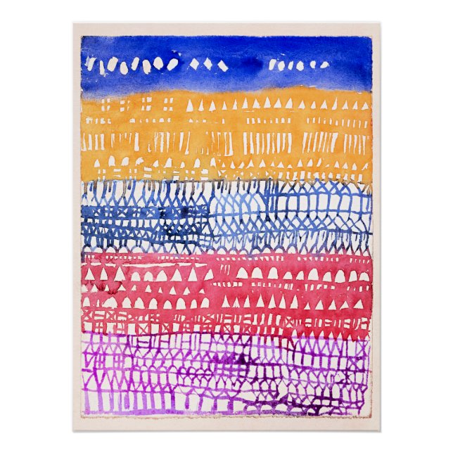 Póster Paul Klee - Cidade Antiga,  (Frente)
