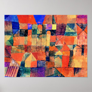 Poster Paul Klee - Cidade com os Três Domínios