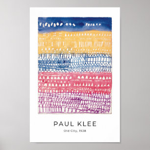 Poster Paul Klee, Cidade Velha, 1928 - Arte Abstrato Colo