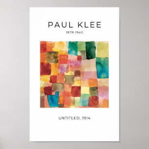 Poster Paul Klee, Colorido Abstrato de Arte Moderna