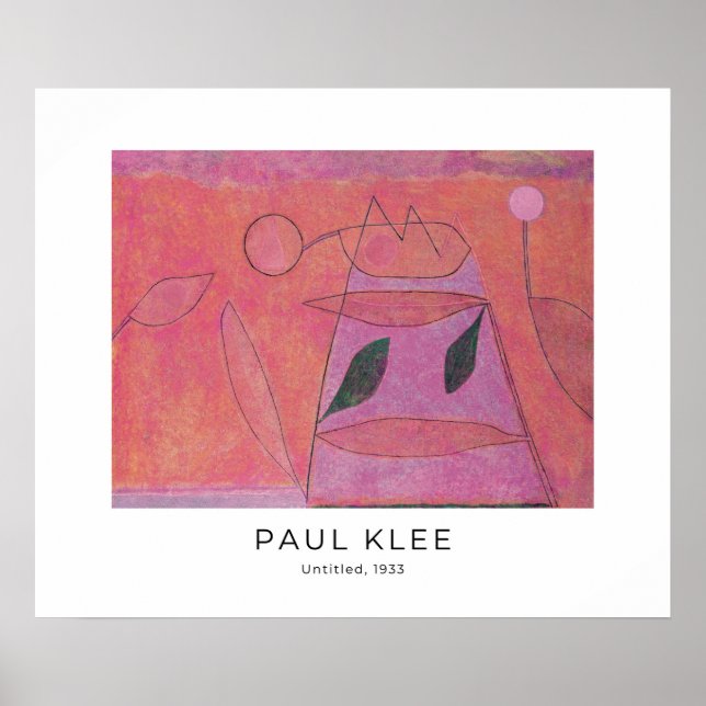 Poster Paul Klee, Colorido Abstrato Moderno de Belas Arte (Frente)