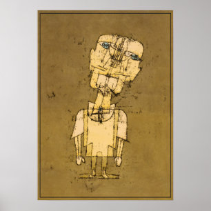 Poster Paul Klee Fantasma de um Gênio Arte Abstrata Vinta