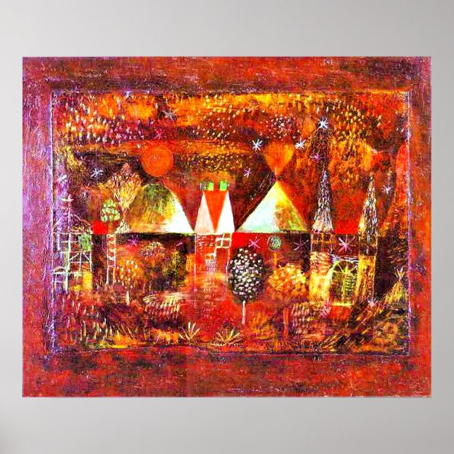 Poster Paul Klee - Festividade Nocturna, famosa pintura (Frente)