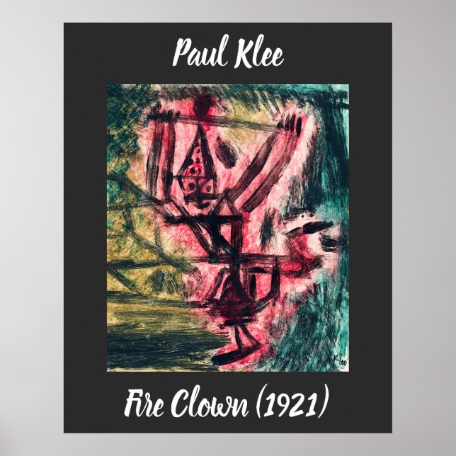 Poster Paul Klee Fire Clown (Frente)