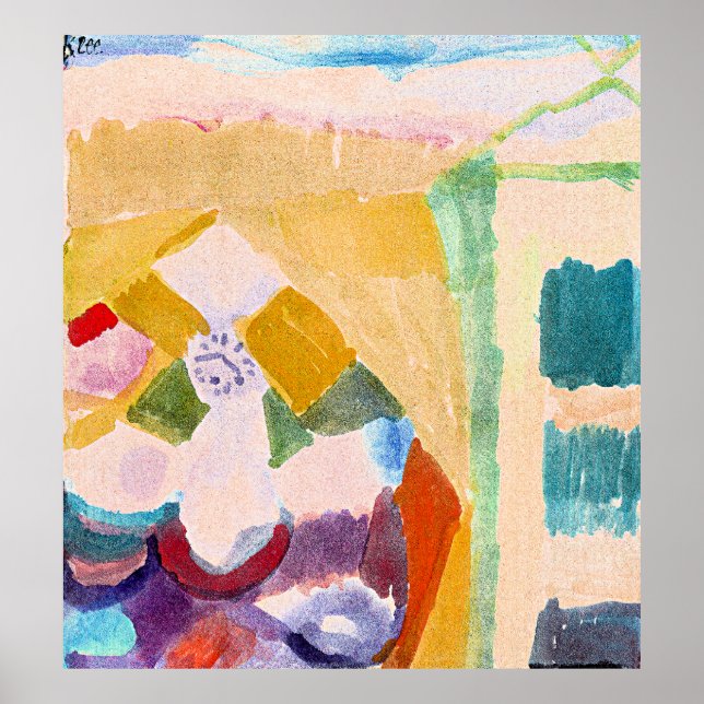 Poster Paul Klee - Interior com o Relógio (Frente)