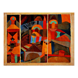 Póster Paul Klee - Jardins do Templo