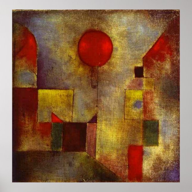 Poster Paul Klee O Balão Vermelho (Frente)