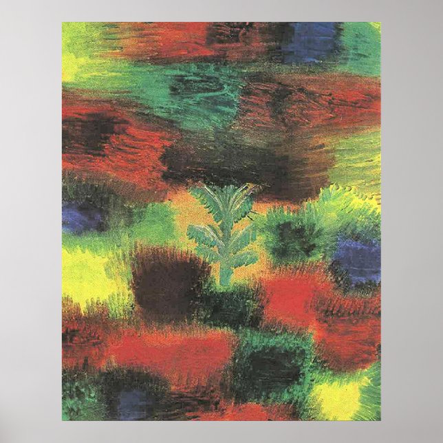 Poster Paul Klee - Pequena Árvore Entre Arbustos (Frente)
