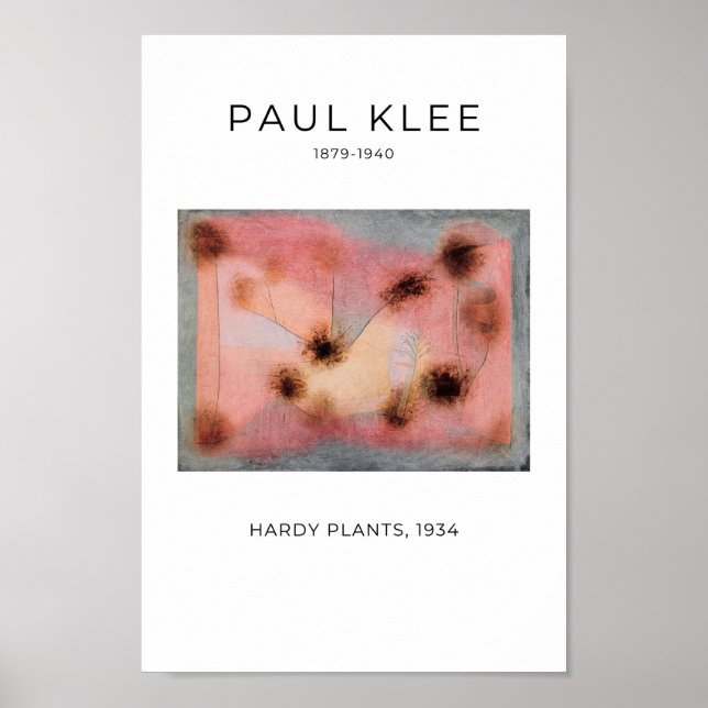 Poster Paul Klee, Plantas Hardy - Arte Abstrato Colorida (Frente)
