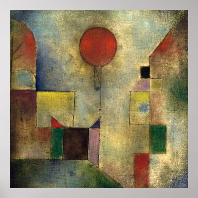 Poster Paul Klee Red Balloon (Frente)
