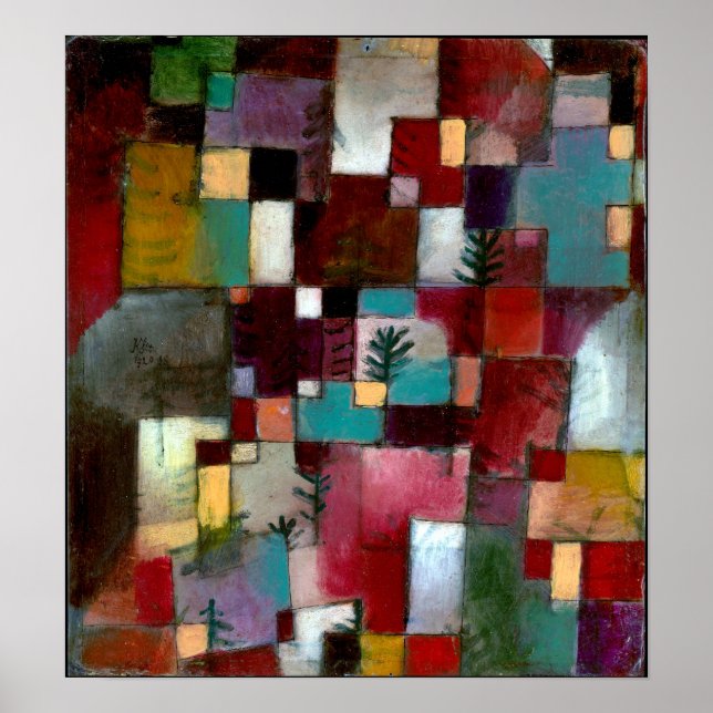 Poster Paul Klee Red Green e Violet Yellow Rhythms (Frente)