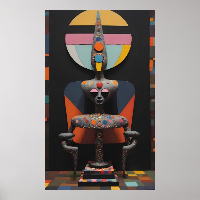 Poster Paul Klee Sentou Aqui (Frente)