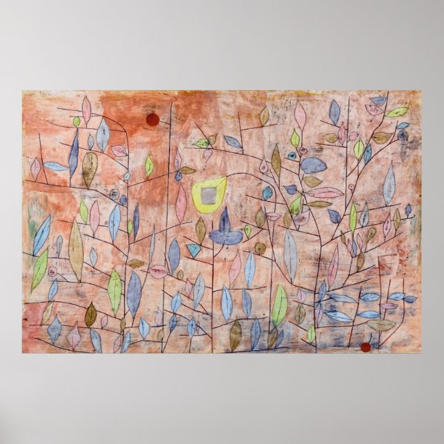 Póster Paul Klee Sparse Foliage (Frente)