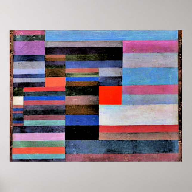 Poster Paul Klee trabalho de arte, Fogo à Noite (Frente)