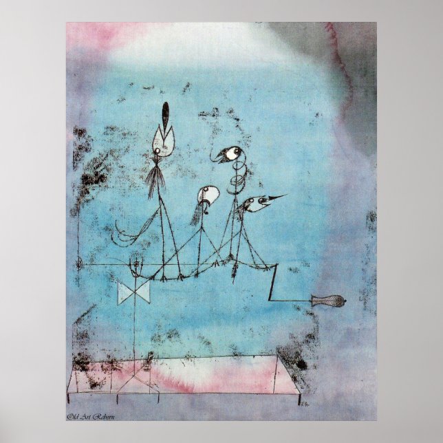 Poster Paul Klee Twittering Machine (Frente)