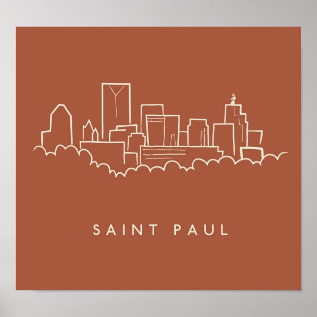 Poster Paul, Minnesota Skyline (Frente)