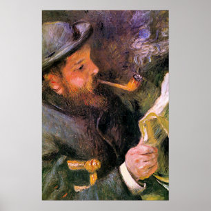 Poster Paul Monet Lendo, obra de arte popular,
