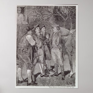 Póster Paul Revere em Lexington
