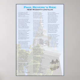 Poster Paul Revere's Midnight Ride by Longfellow