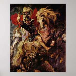 Póster Paul Rubens - detalhe da batalha