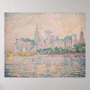 Poster Paul Signac - Avignon, Manhã