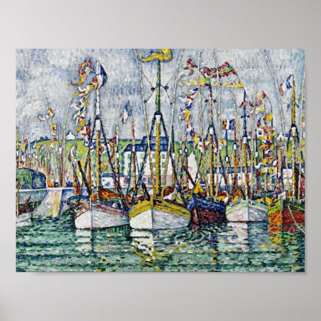 Poster Paul Signac - Bênção Da Frota Do Atum Em Groix. (Frente)