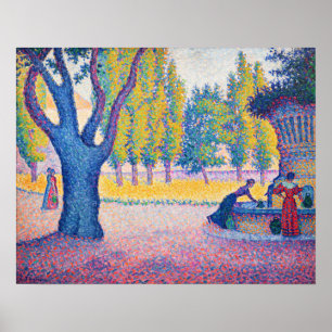 Poster Paul Signac - Fountain des Lices, Santo-Tropez
