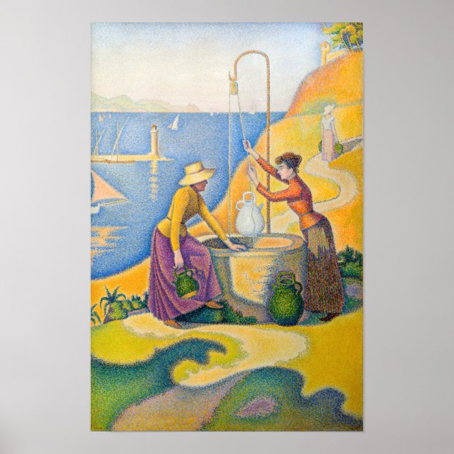 Poster Paul Signac - Mulheres no Poço (Frente)
