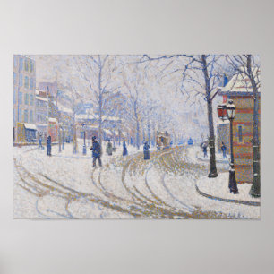 Póster Paul Signac - Neve, Boulevard de Clichy, Paris