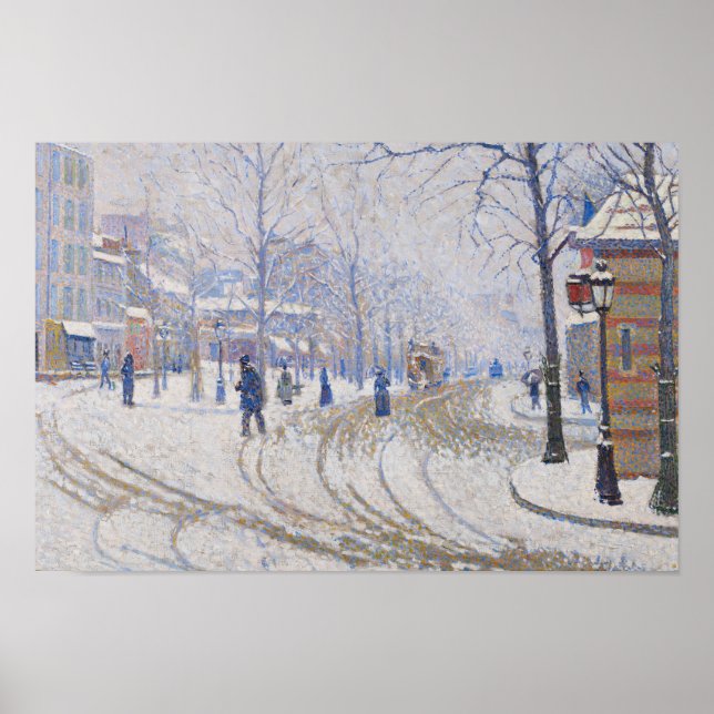 Póster Paul Signac - Neve, Boulevard de Clichy, Paris (Frente)