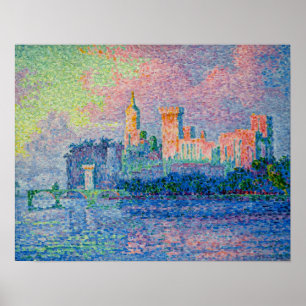 Poster Paul Signac - O Palácio Papal, Avignon