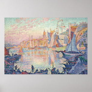 Póster Paul Signac - o porto do Santo-Tropez