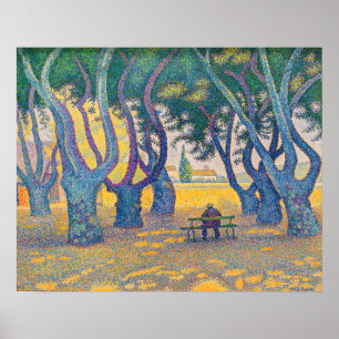 Poster Paul Signac - Place des Lices, Santo-Tropez